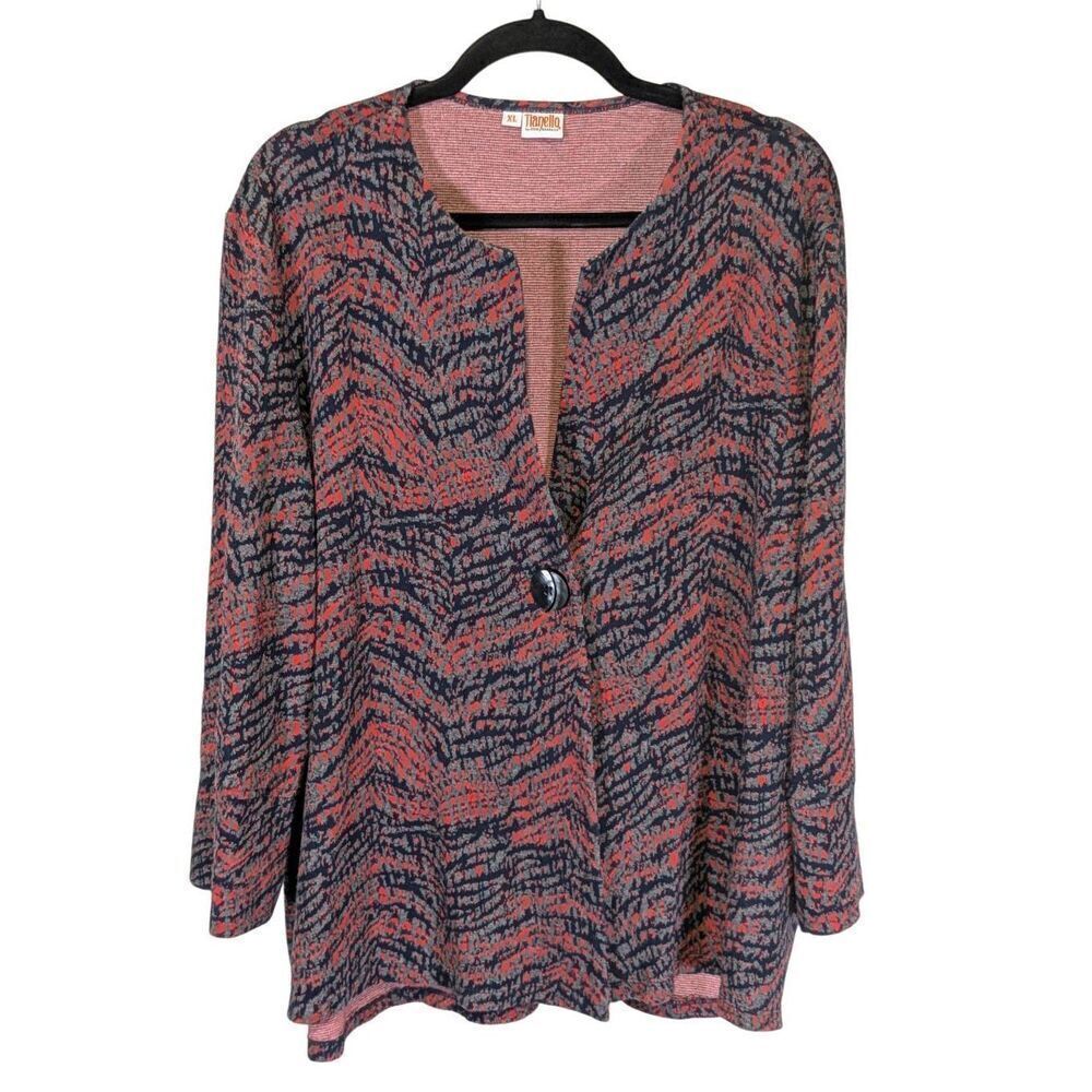 Tianello Avenue Knit Jersey Jacquard Lando Jacket Women's XL